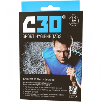 C30 Sport Hygiene Tabs | bakterienfreie waschen | Pack mit 12 Tabletten