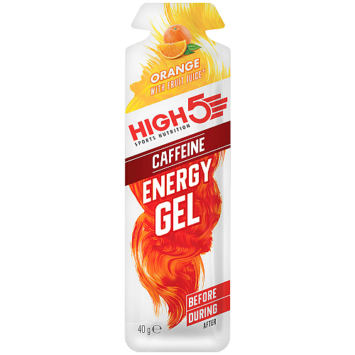 High5 Energy Gel Orange + Koffein, 40 g Sachet