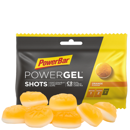 PowerBar PowerGel Shots Weingummi Kohlenhydrategel Orange