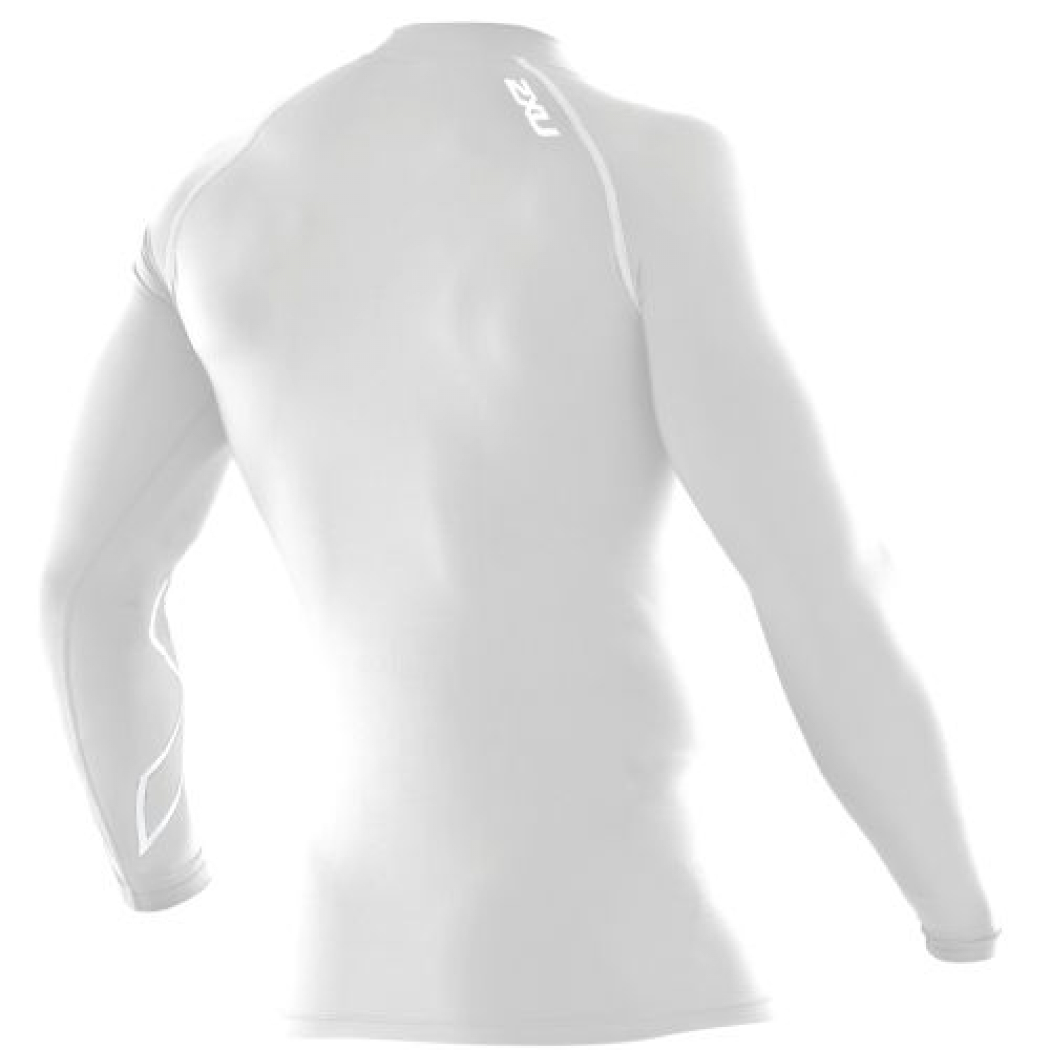 2XU Herren Compression Langarm Kompressionsshirt in Schwarz Silber MA2308a / Laufshirt