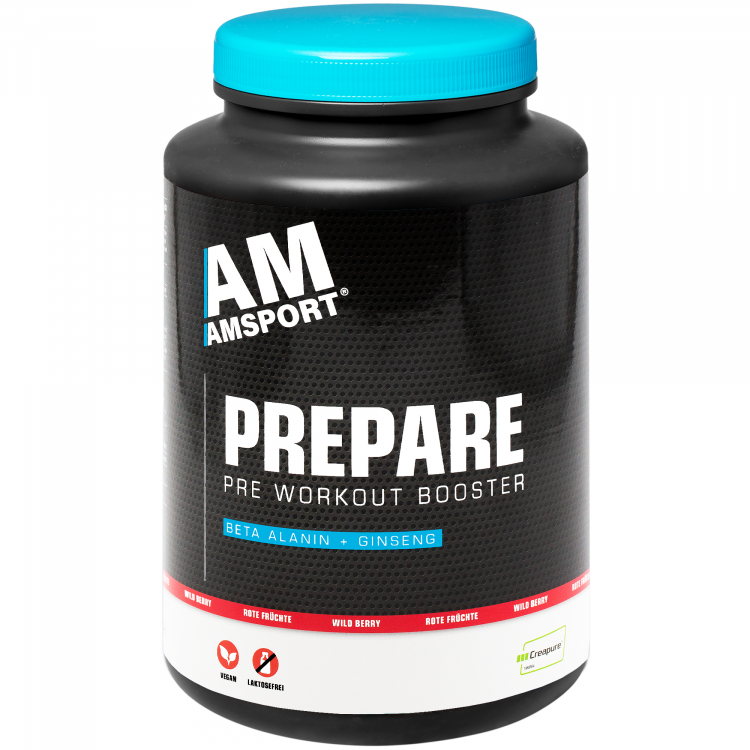 AM Prepare Pre Workout Booster l Kohlenhydrate dem Kraftsport