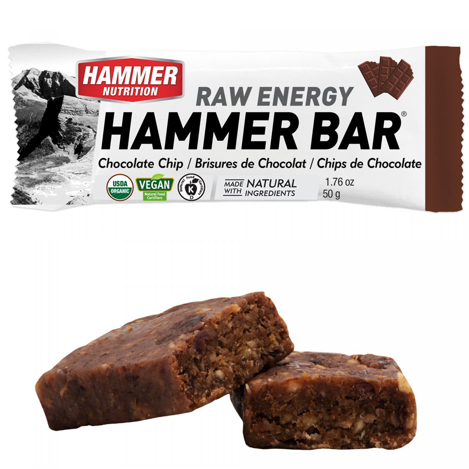 Hammer Nutrition Raw Energy Bar 50 g Kohlenhydratriegel Vegan