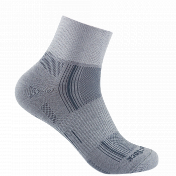 WRIGHTSOCK Stride Quarter | Light Grey | Mitteldick