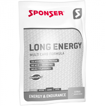 SPONSER Long Energy Sportdrink Portionsbeutel | 5 % Eiweiß
