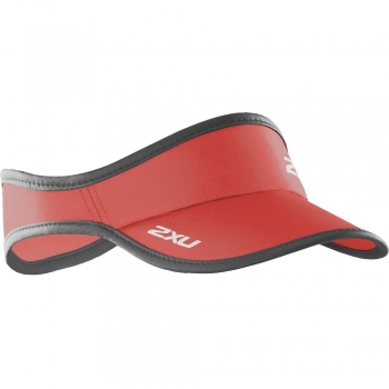 2XU Run Visor | Fuchsia Grau