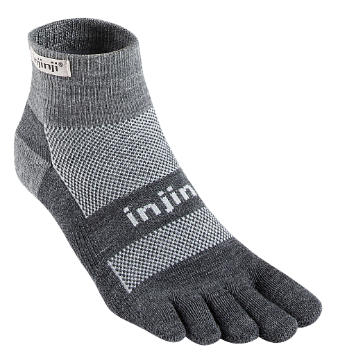 Injinji Outdoor Midweight Mini Crew Zehensocken | Grey | Mitteldick