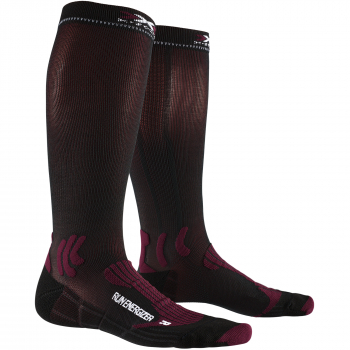 X-SOCKS Run Energizer Kompressionssocken | Dark Ruby Opal Black