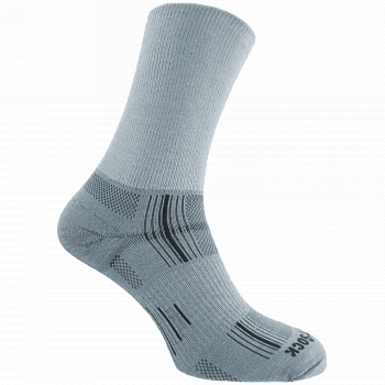WRIGHTSOCK Stride Crew | Light Grey | Mitteldick