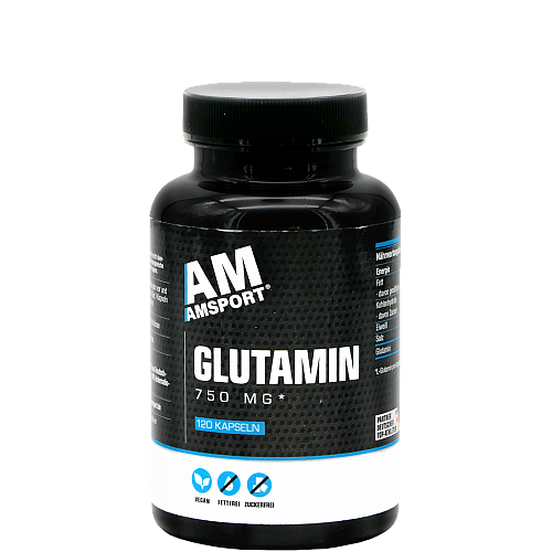 AMSPORT Glutamin Kapseln | Vegan | MHD 31.10.26