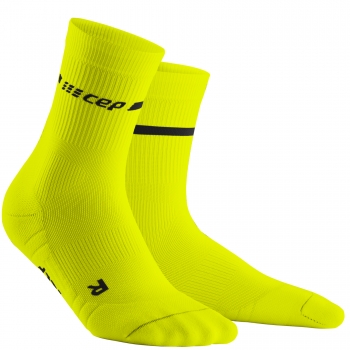 CEP Run 3.0 Compression Mid Cut Socks Damen | Neon Yellow