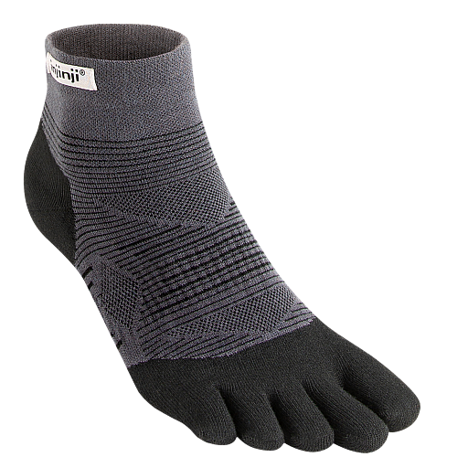 Injinji Run Lightweight Mini Crew Zehensocken | Black | D�nn