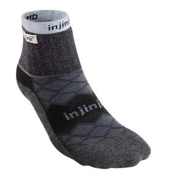 Injinji Liner+Runner Mini Crew Zehensocken | Black | Doppellagig