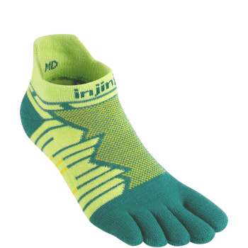 Injinji Ultra Run No Show Zehensocken | Deco Gelb | Mitteldick