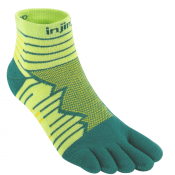 Injinji Ultra Run Mini-Crew Zehensocken | Deco Gelb | Mitteldick