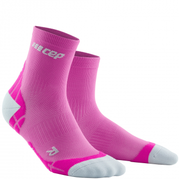 CEP Run Ultralight Short Cut Compression Socks Damen | Pink Light Grey