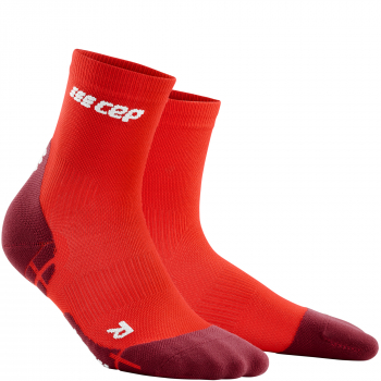 CEP Run Ultralight Short Cut Compression Socks Herren | Lava Dark Red