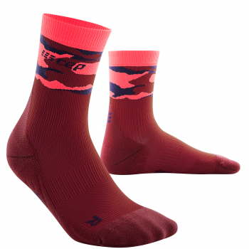 CEP Run 3.0 Mid Cut Compression Socks Damen | Camocloud Pink Peacoat