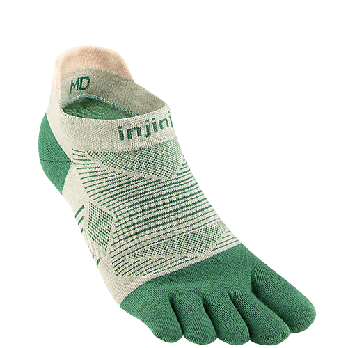Injinji Run Lightweight No Show Zehensocken | Fern Green | D�nn