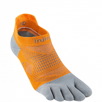 Injinji Run Lightweight No Show Zehensocken | Popsicle Orange | Dnn