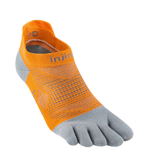 Injinji Run Lightweight No Show Zehensocken | Popsicle Orange | D�nn