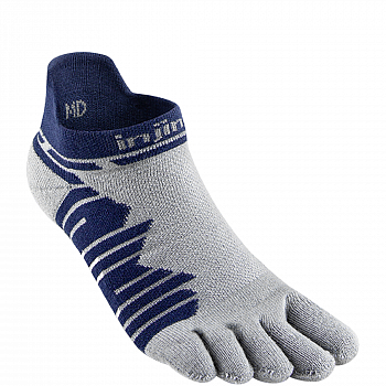 Injinji Ultra Run No Show Zehensocken | Cobalt Grau | Mitteldick