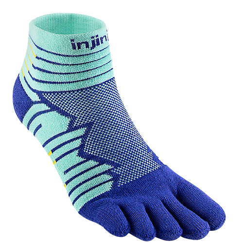 Injinji Ultra Run Mini-Crew Zehensocken | Arctic Blue | Mitteldick