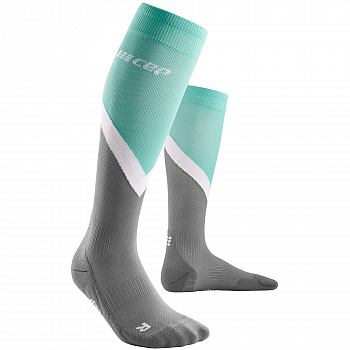 CEP The Run 4.0 Compression Socks Damen | Chevron Grey Ocean