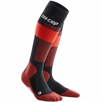 CEP Ski Merino Compression Socks Damen | Red