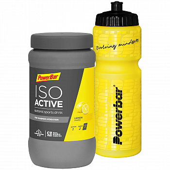 Powerbar ISO ACTIVE Bundle | 600 g Dose + Gratis-Trinkflasche