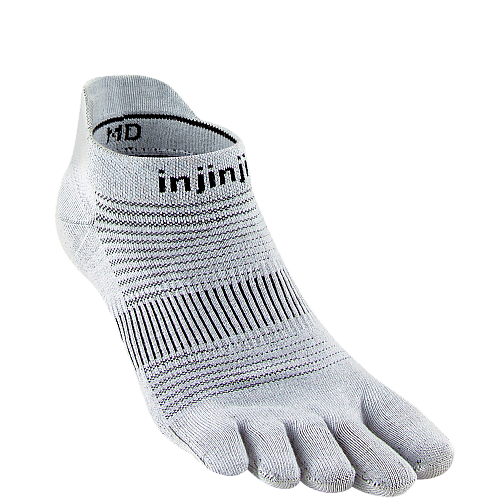 Injinji Run Lightweight No Show Zehensocken | Lightgrey | D�nn