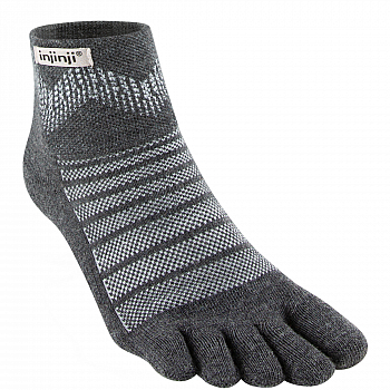 Injinji Outdoor Midweight Mini Crew Zehensocken | Slate | Mitteldick