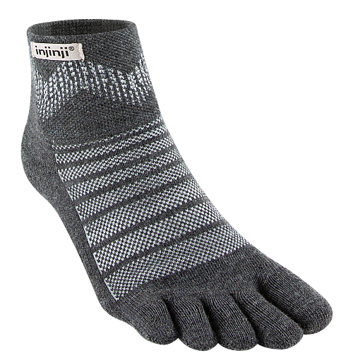 Injinji Outdoor Midweight Mini Crew Zehensocken | Slate Grey | Mitteldick