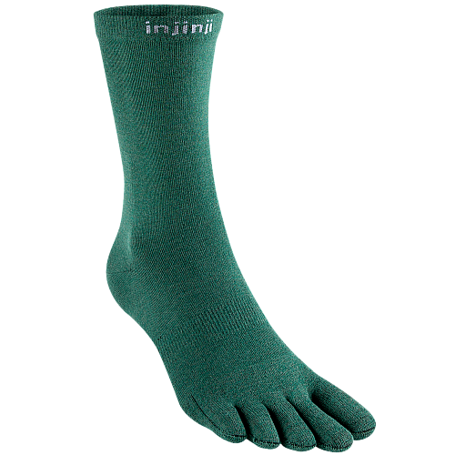 Injinji Liner Crew Zehensocken | Agave Green | Ultrad�nn