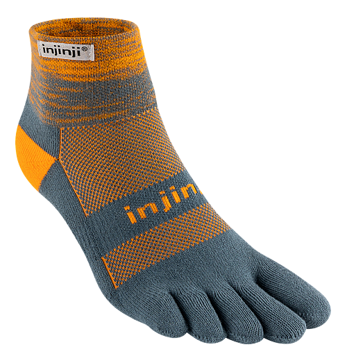 Injinji Trail Midweight Mini Crew Zehensocken | Wave Grey | Mitteldick