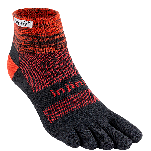 Injinji Trail Midweight Mini Crew Zehensocken | Meteor Red | Mitteldick