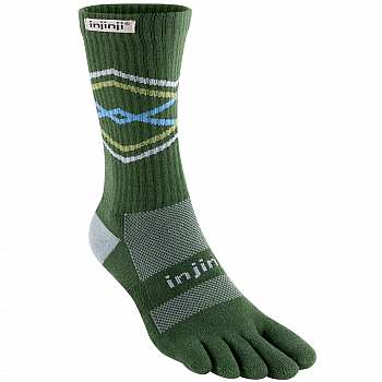 Injinji Trail Midweight Crew Zehensocken | Forest | Mitteldick