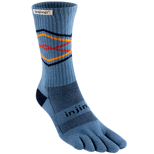 Injinji Trail Midweight Crew Zehensocken | Lake Blue | Mitteldick