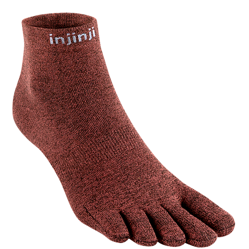Injinji Liner Mini Crew Zehensocken | Rustic Red | Ultrad�nn