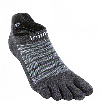 Injinji Run Lightweight No Show Merino Zehensocken | Slate | Dnn