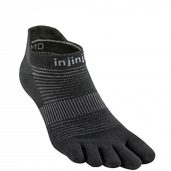 Injinji Run Lightweight No Show Zehensocken | Black | Dnn