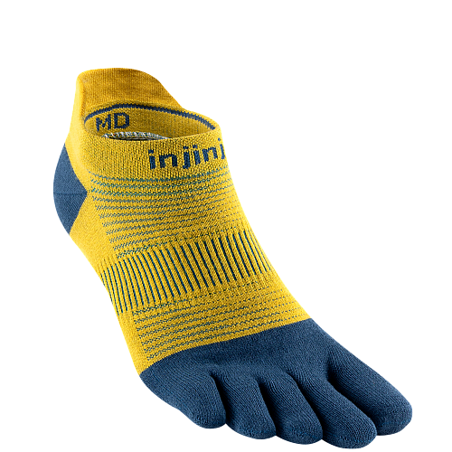 Injinji Run Lightweight No Show Zehensocken | Royal Yellow | D�nn