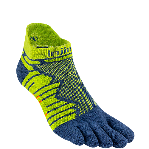 Injinji Ultra Run No Show Zehensocken | Moss Green | Mitteldick