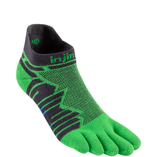 Injinji Ultra Run No Show Zehensocken | Emerald Green | Mitteldick