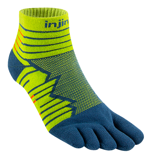 Injinji Ultra Run Mini-Crew Zehensocken | Moss Green | Mitteldick