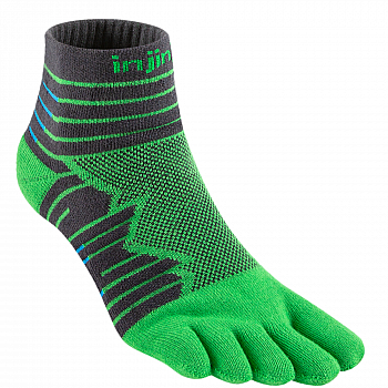 Injinji Ultra Run Mini-Crew Zehensocken | Emerald | Mitteldick