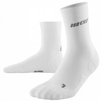 CEP Run Ultralight Mid Cut Compression Socks Herren | White