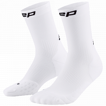 CEP Core Run 5.0 Mid Cut Compression Socks Damen | White