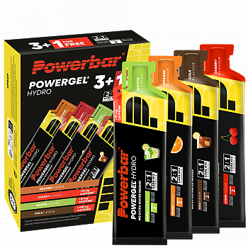 Powerbar PowerGel HYDRO l Multiflavour Pack 3+1 GRATIS