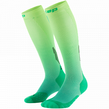 CEP Core Run 5.0 Compression Socks Herren | Green Lime Fade
