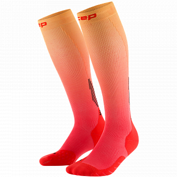 CEP Core Run 5.0 Compression Socks Herren | Red Marigold Fade